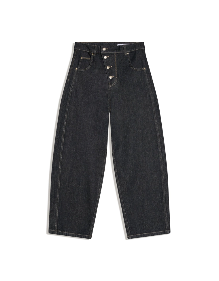 Джинсы barrel с перекрестными пуговицами