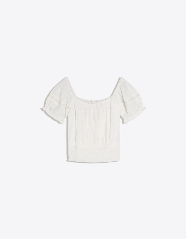 Рубашка с короткими рукавами в стиле рустик