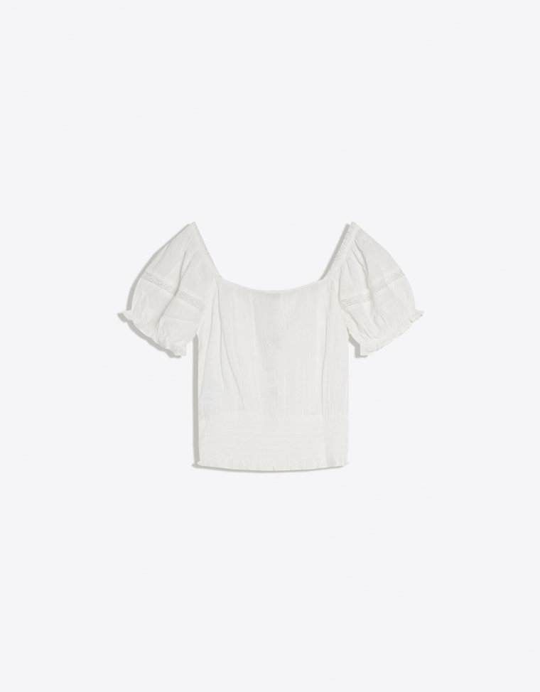 Рубашка с короткими рукавами в стиле рустик