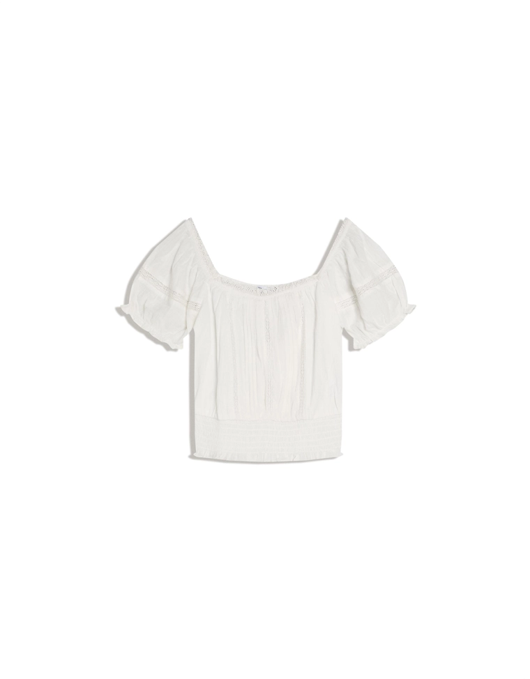 Рубашка с короткими рукавами в стиле рустик