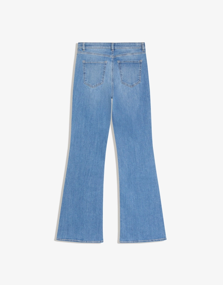 Расклешенные джинсы с высокой посадкой