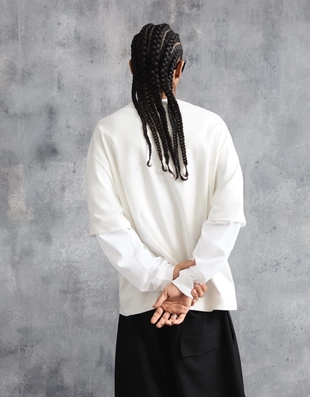 Футболка геометрического кроя с короткими рукавами и принтом- Заказать в России