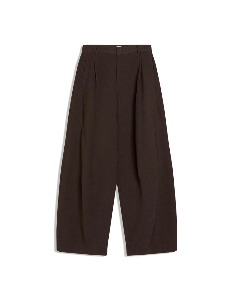 Брюки barrel приталенного кроя с разрезами