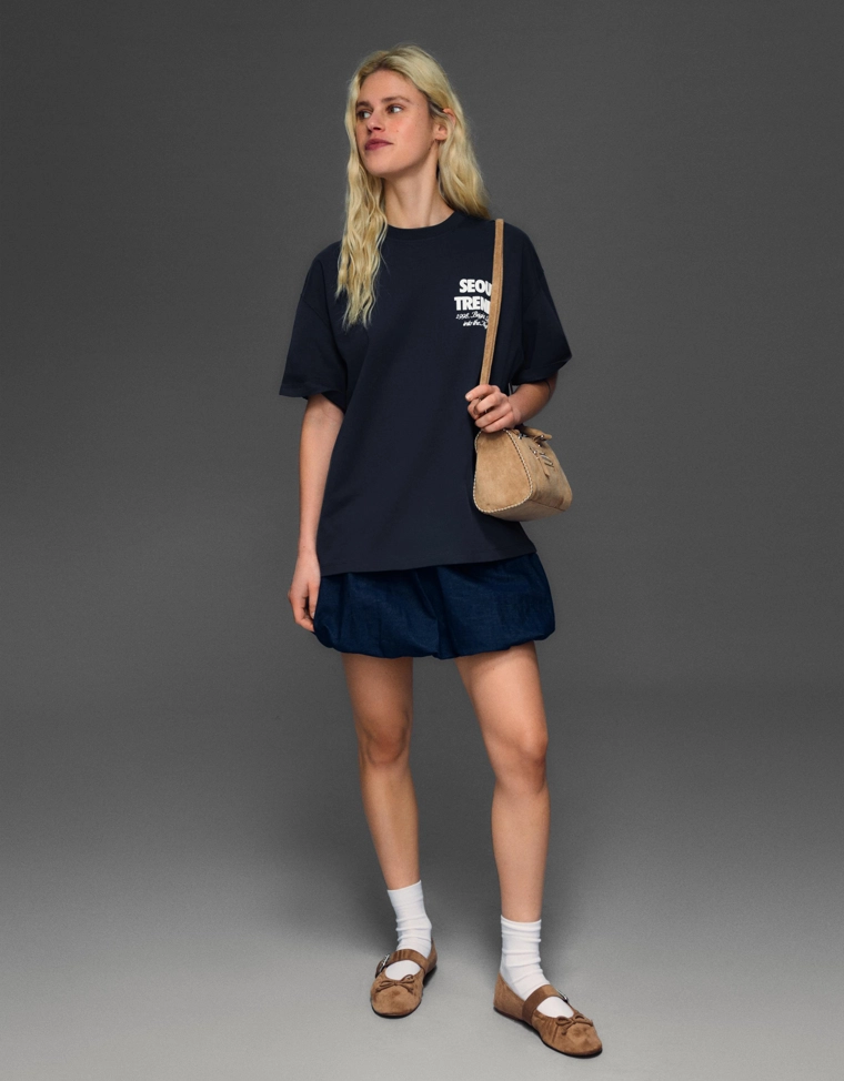 Футболка с короткими рукавами и принтом