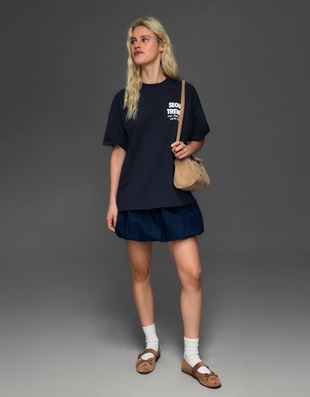 Футболка с короткими рукавами и принтом- Заказать в России