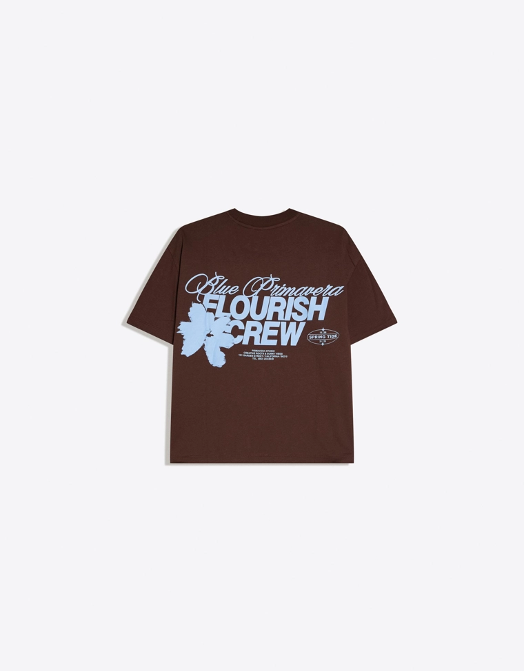 Футболка оверсайз с короткими рукавами и принтом