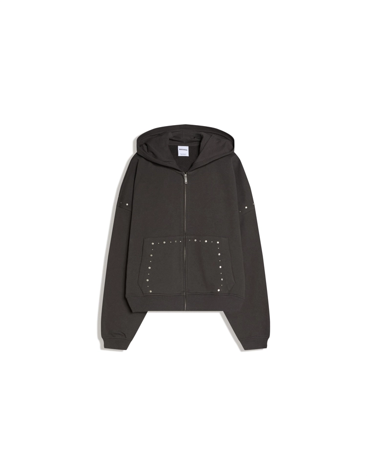 Худи на молнии с заклепками