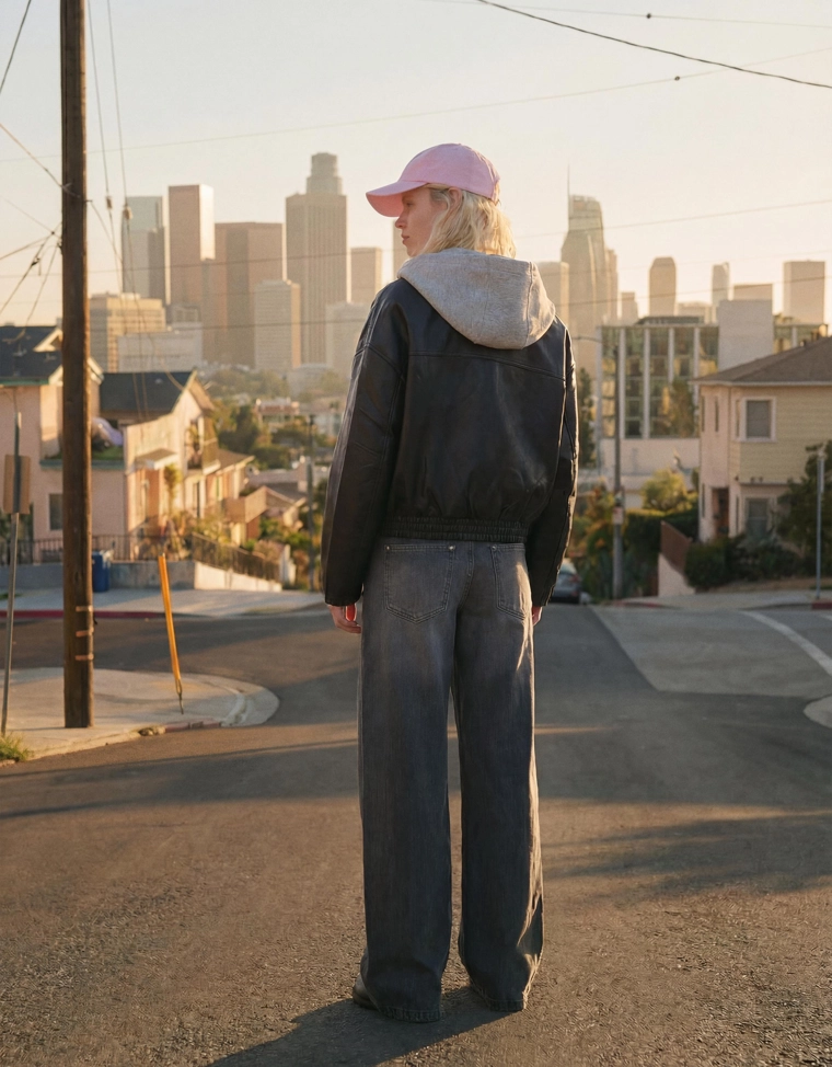 Джинсы-бойфренды с низкой посадкой из вельветовой ткани