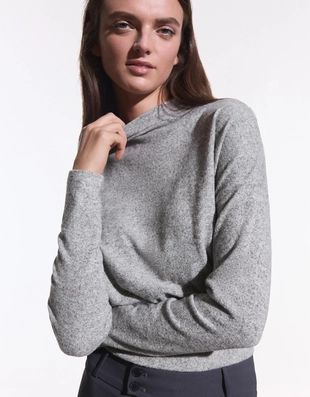 Джемпер с воротником-стойкой- Заказать в России