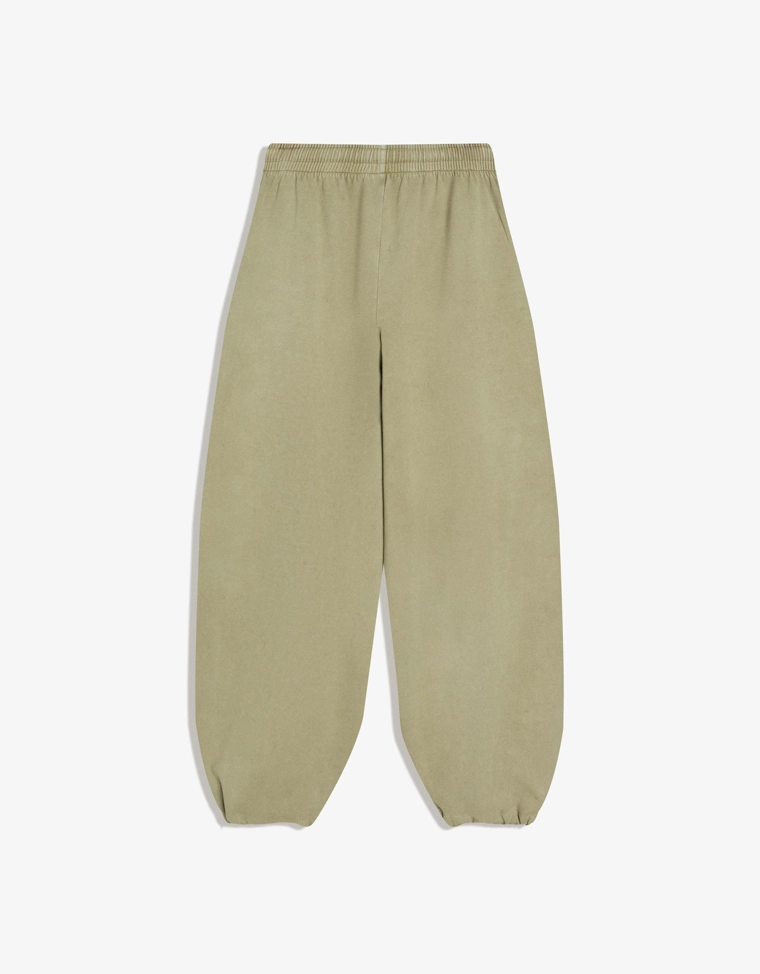 Брюки barrel из мягкой ткани с фиксаторами