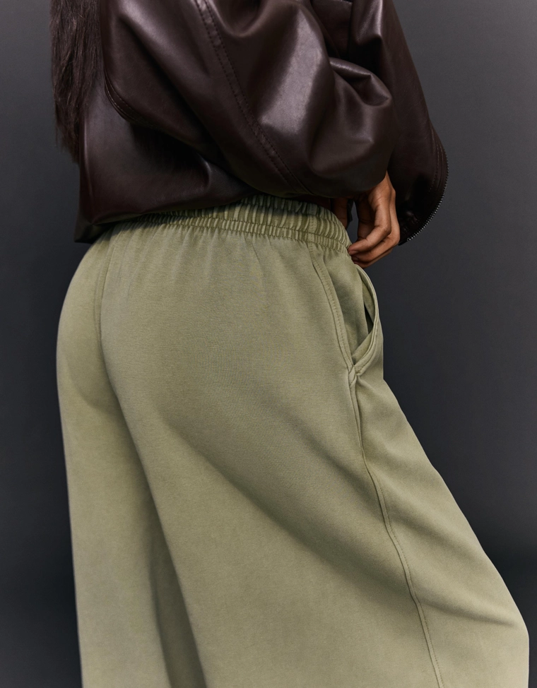 Брюки barrel из мягкой ткани с фиксаторами