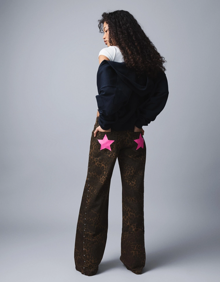 Брюки прямого кроя из твила