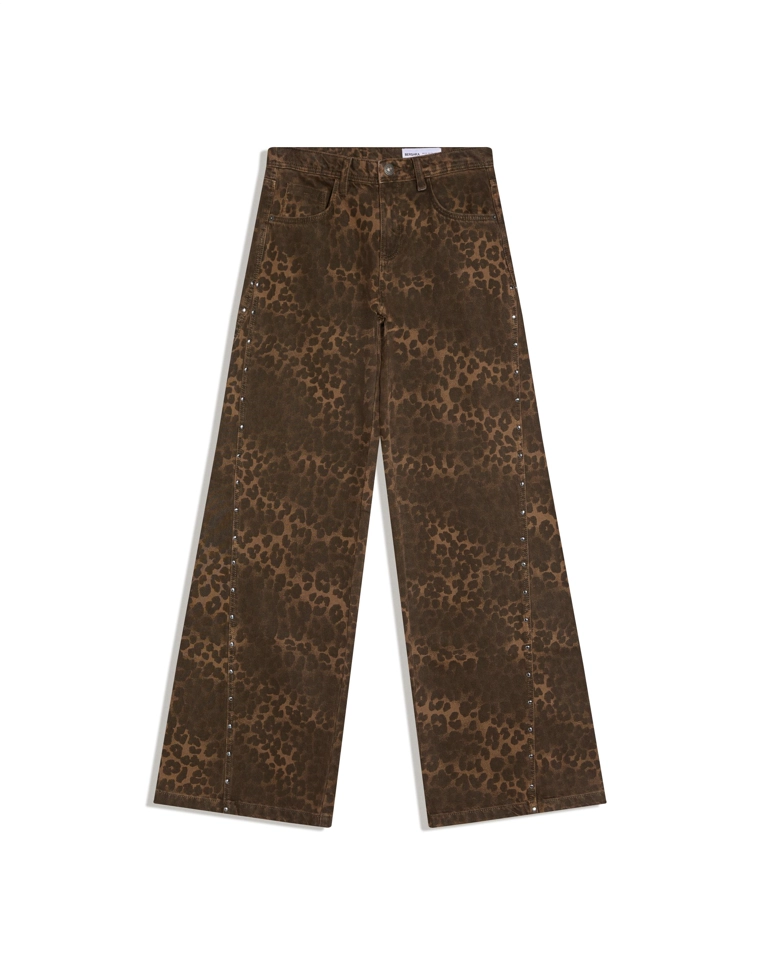 Брюки прямого кроя из твила