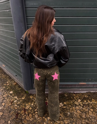 Брюки прямого кроя из твила- Заказать в России