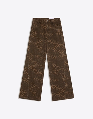 Брюки прямого кроя из твила- Заказать в России