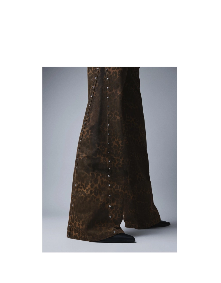 Брюки прямого кроя из твила