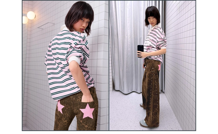 Брюки прямого кроя из твила