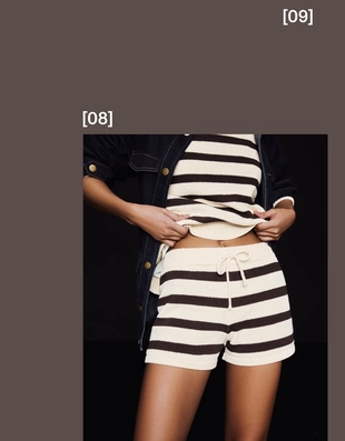 Шорты в полоску в стиле рустик- Заказать в России