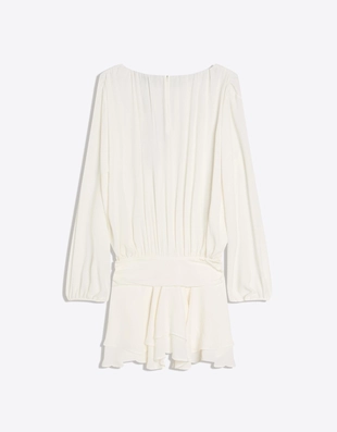 Мини-платье с расклешенной юбкой и поясом- Заказать в России