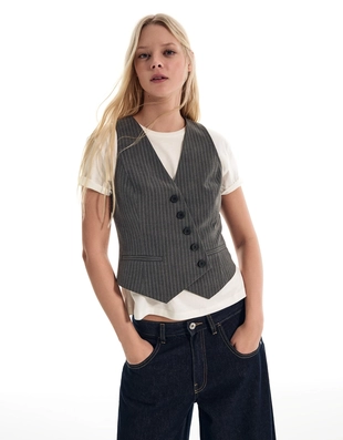 Жилет в полоску- Заказать в России