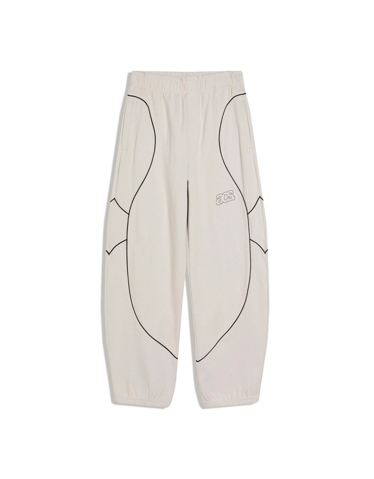 Брюки-бананы из ткани с принтом