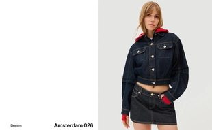 Укороченная джинсовая куртка объемного кроя- Заказать в России