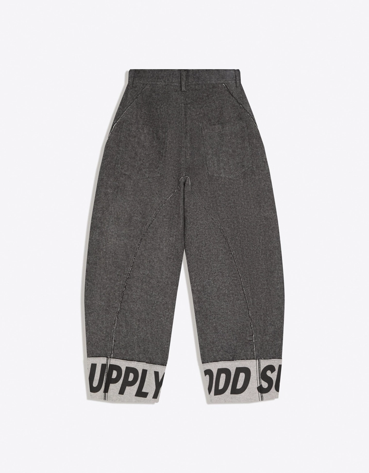 Брюки barrel с принтом по низу