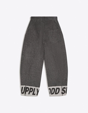 Брюки BARREL с принтом по низу- Заказать в России