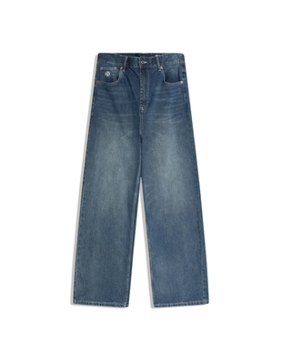 Джинсы очень свободного кроя с вышивкой- Заказать в России