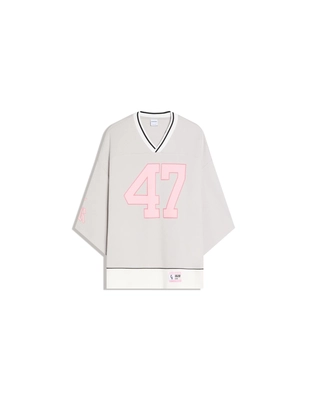 Спортивная футболка с короткими рукавами и принтом- Заказать в России