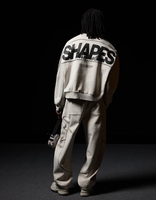 Толстовка свободного кроя с вышивкой- Заказать в России