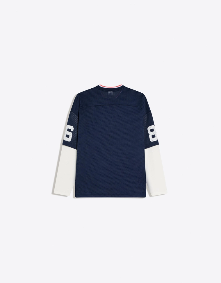 Лонгслив из сетчатой ткани