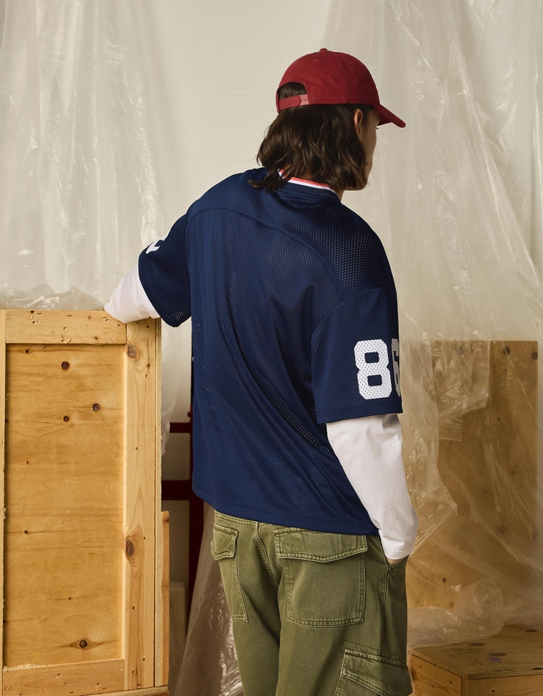 Лонгслив из сетчатой ткани