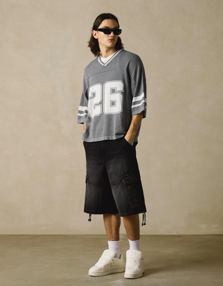 Спортивная футболка с короткими рукавами и принтом