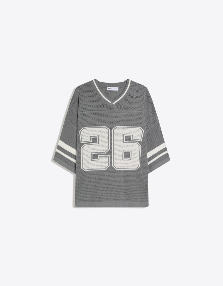 Спортивная футболка с короткими рукавами и принтом