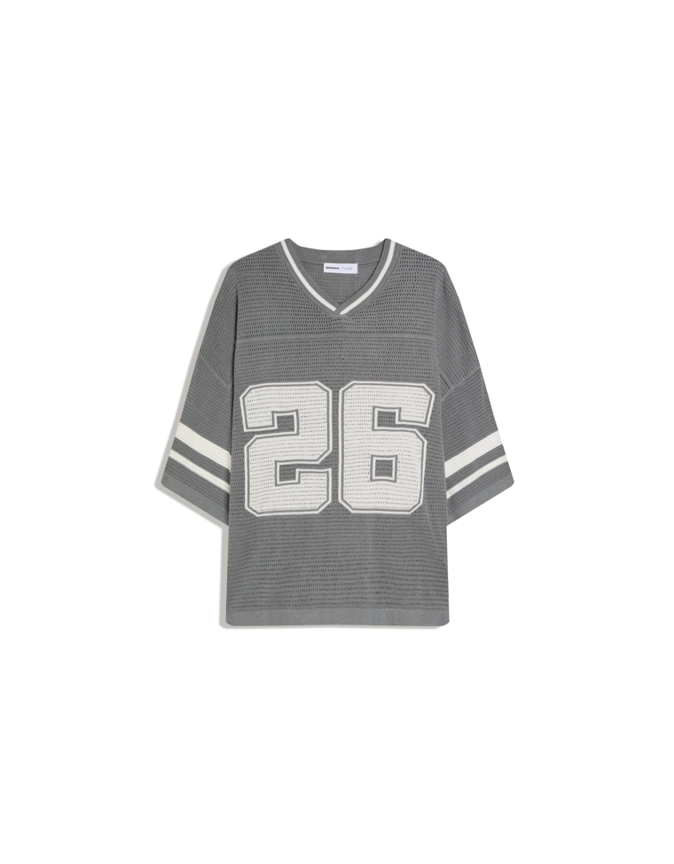 Спортивная футболка с короткими рукавами и принтом