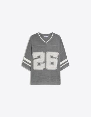 Спортивная футболка с короткими рукавами и принтом- Заказать в России