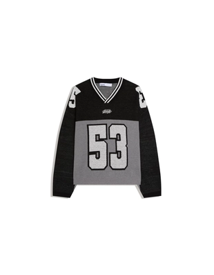 Свитер со спортивным принтом- Заказать в России