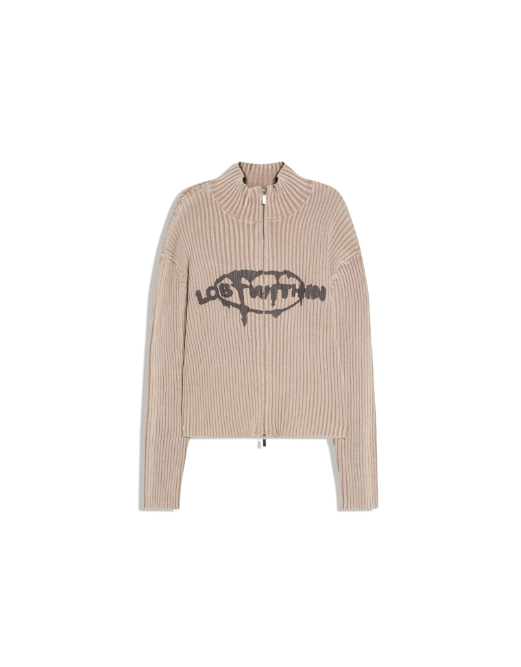 Куртка на молнии с принтом