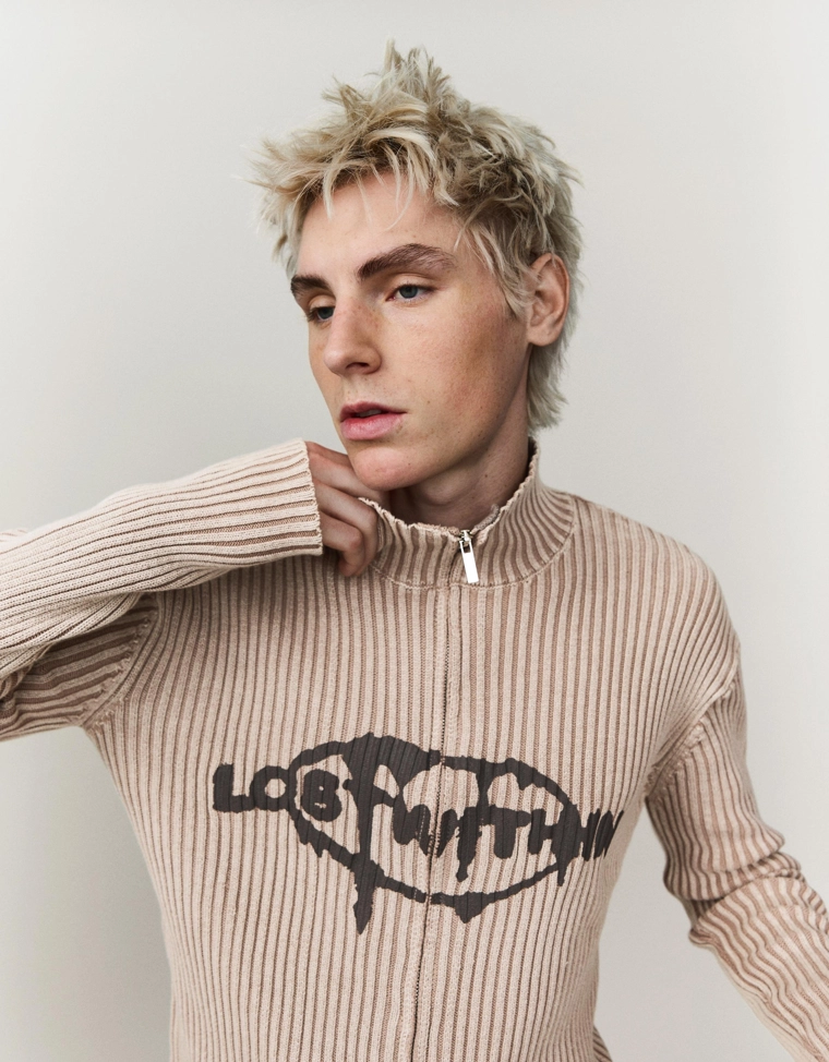 Куртка на молнии с принтом