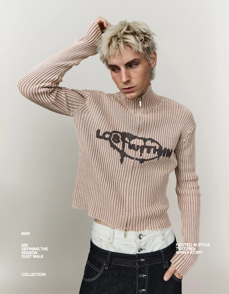 Куртка на молнии с принтом