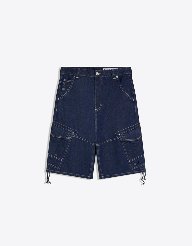 Джинсовые шорты-парашюты карго