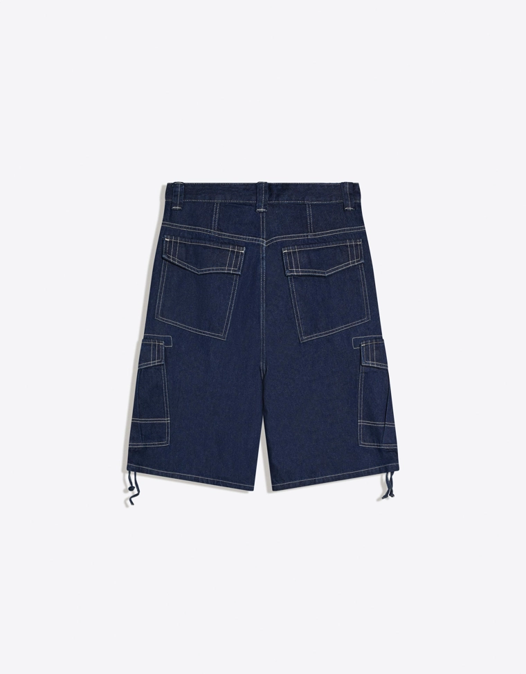 Джинсовые шорты-парашюты карго