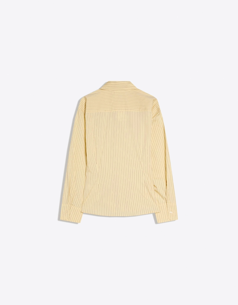 Приталенная рубашка с защипами