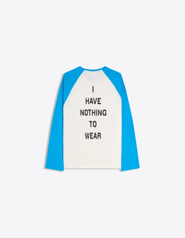 Лонгслив с контрастным принтом