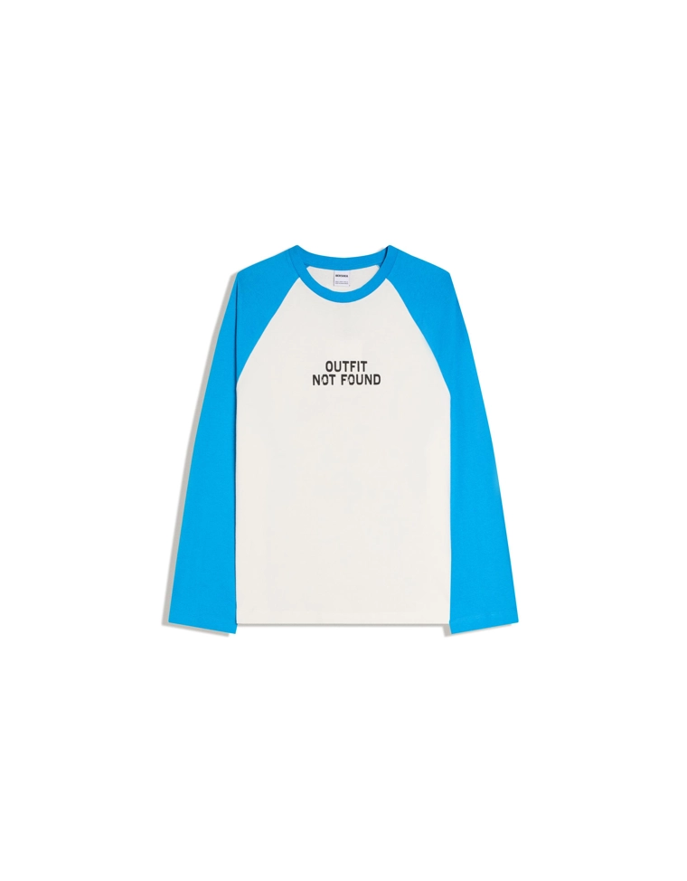 Лонгслив с контрастным принтом