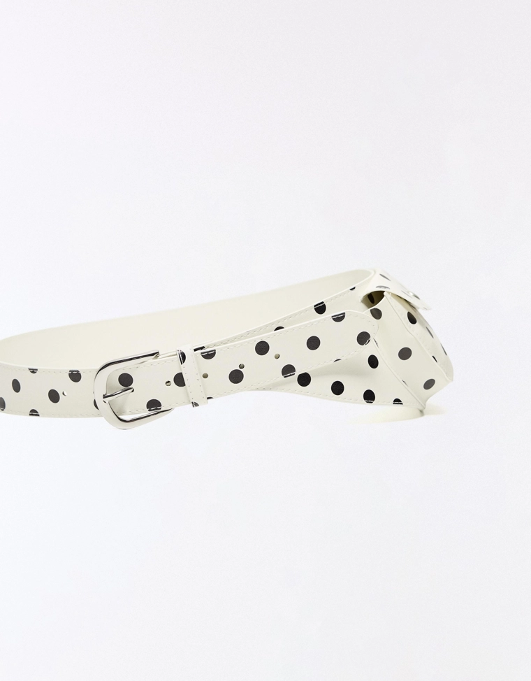 Ремень с карманом в горошек