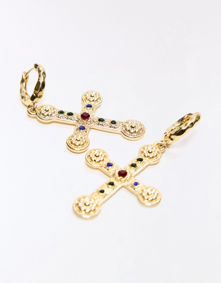 Серьги-крестики bershka