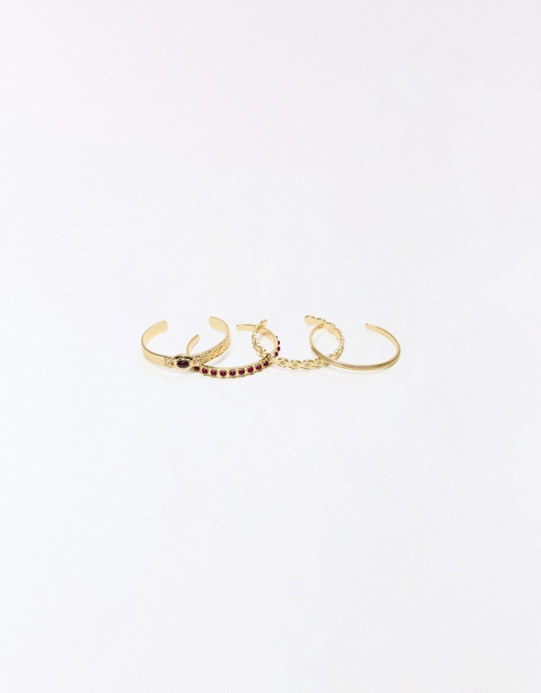 Набор из 4 браслетов со стразами