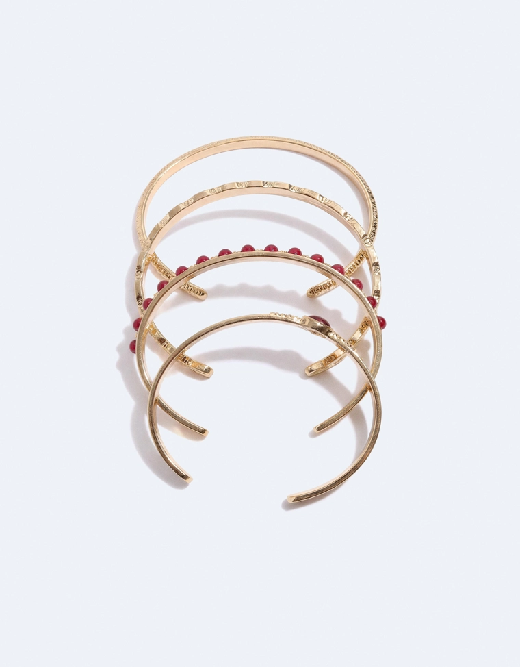 Набор из 4 браслетов со стразами